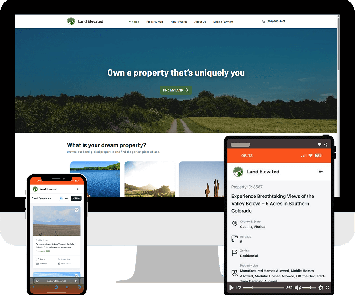 Your website sells land while you sleep